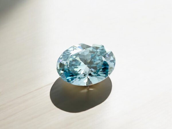 1.50ct Oval cut Blue Diamond, Lab grown Diamond